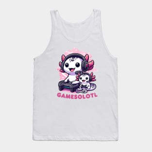 Cute gaming Axolotl Tank Top